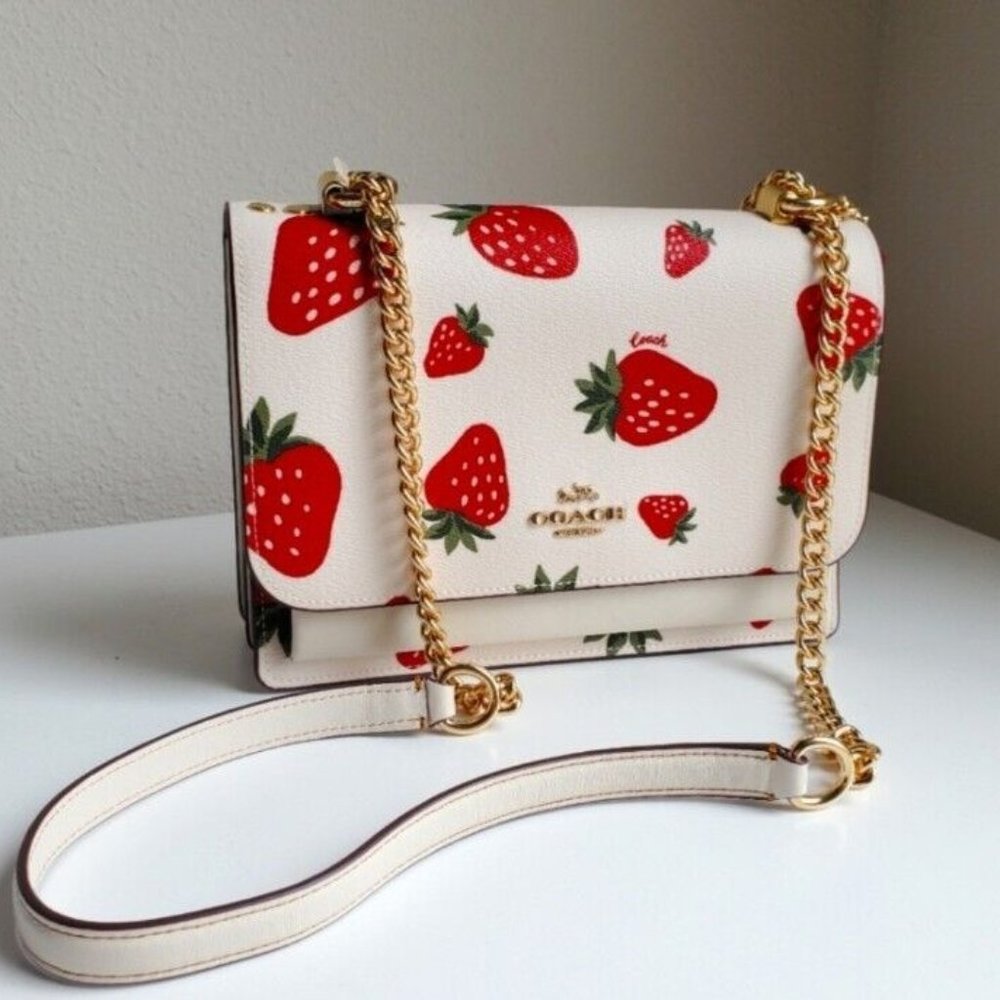 Coach Klare Crossbody With Wild Strawberry Print, NEW, Limited Edition